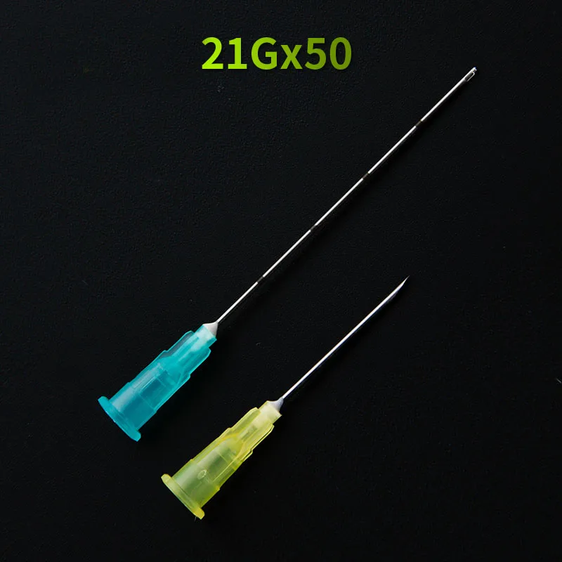 Острые наконечники 25G/27 г/30 г полотняного концы зубчатый Endo иглы шприца 2 шт./упак.* 10 упаковок - Цвет: Золото