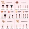 Jessup Makeup Brushes Set Rose Gold/Black Foundation Powder Eyeshadow Liner Brush Blending Highlighter Brocha Maquillaje 6-25pcs 5