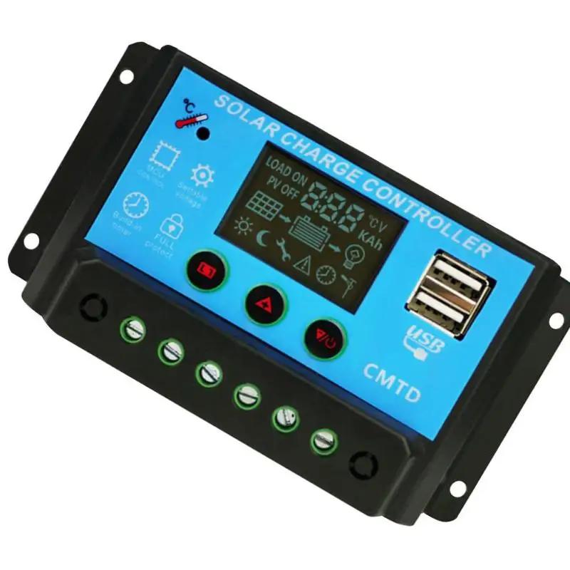 20A 12/24V Солнечный контроллер заряда интеллигентая(ый) Экологическая безопасность-toxicitySolar свинцово-кислотные Батарея регулятор 133x69x34 мм
