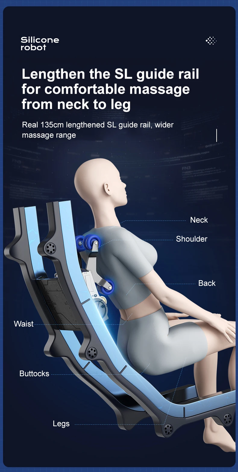 silicon robot massage chair