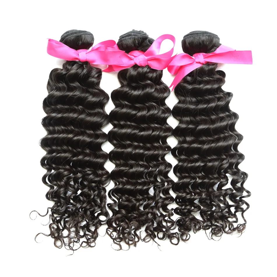 Luvin OneCut волосы, глубокая волна, бразильские волосы, волнистые пряди, человеческие волосы для наращивания, 3, 4 пряди, с фронтальной застежкой, волосы remy, пряди