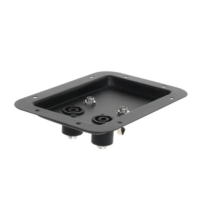 

Junction Box 4-Core Socket Jack Plate Terminal Binding Post Dual Speakon Input PA DJ Speaker Cabinet WXTA