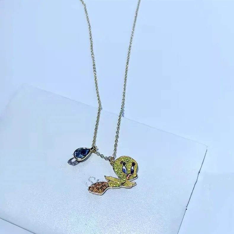 Amazon с кристаллами Swarovski осень и зима стиль Канарские дети ожерелье для девушки влюбленных подарок на день