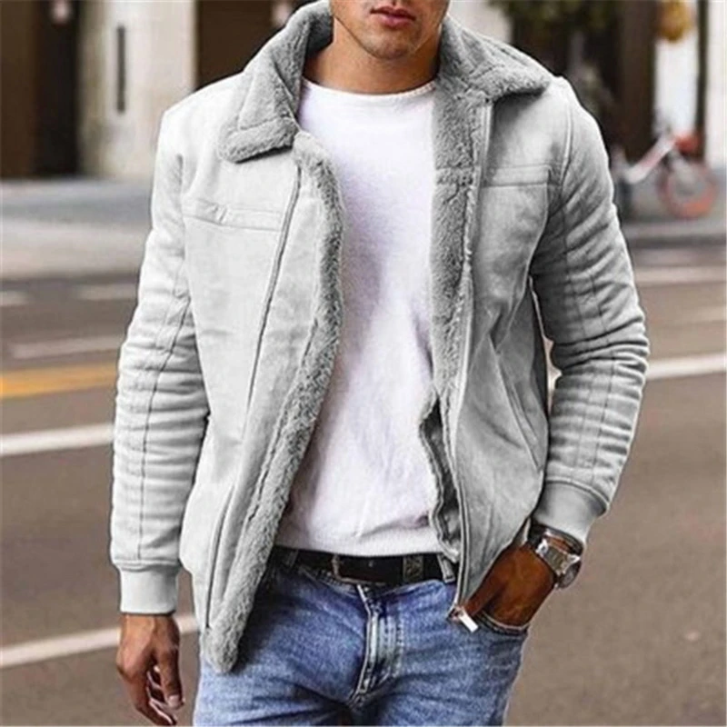 Chaquetas y abrigos de piel sintética para Hombre, ropa de calle forrada de lana, Parkas cálidas, abrigo de para invierno, 2020|Abrigos de piel sintética| -