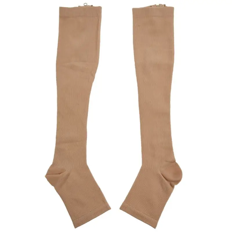 

Increasing circulation Compression Knee Socks Leg Support Stockings Beige L