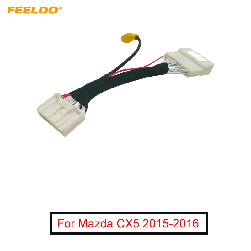

FEELDO Car Parking Rear Camera Video Plug Converter Cable For Mazda CX5 15-16 Parking Reverse Wire Adapter