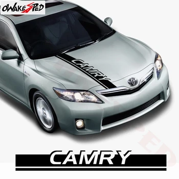 

1PCS Sport Styling Car Hood Bonnet Stripes Decor Stickers For-Toyota CAMRY Auto Cover Engine Sticker DIY Vinyl Decals