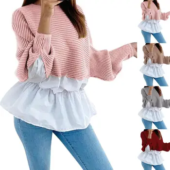 

Autumn Winter Sweater Women O Neck Minimalist Knitting Casual Sweater