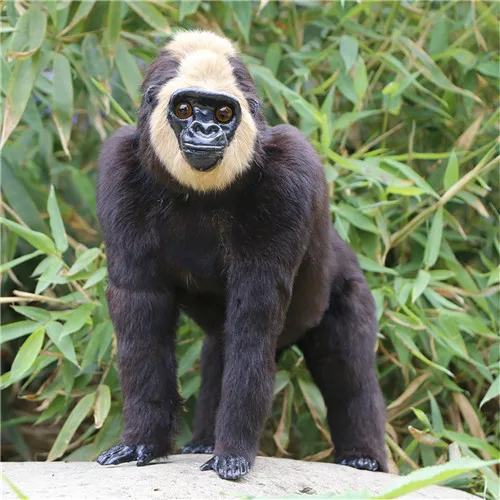 Fancytrader Simulation Animal Orangutan Plush Toy Doll Realistic Handmade Plastic&Fur Monkey Model Gifts for Children 29x15x28cm (6)