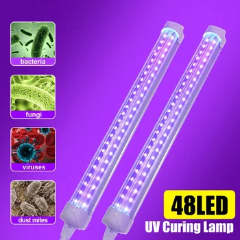 

UV Disinfection Lamp 13W 48LEd Portable Small UV Ozone Lamp Battery Power germicidal Sterilization lamp Home Travel Ultraviolet