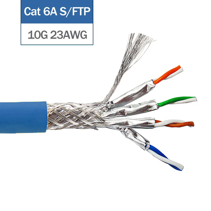 10GBit Network Cat7 Cat6A SFTP Installation Cable Solid Copper wires
