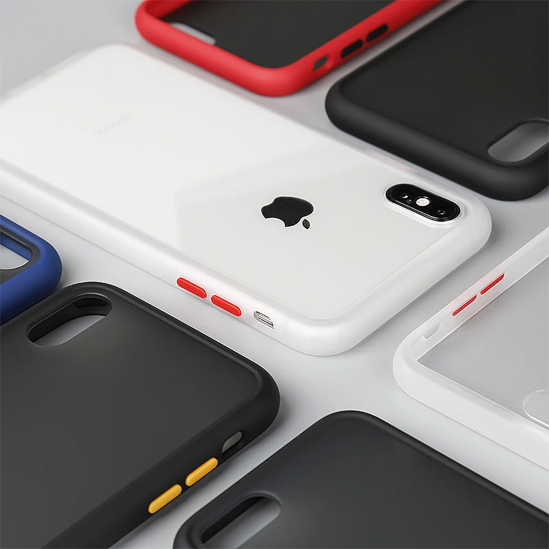 Противоударный чехол для телефона iphone 11 11Pro Max XS XR Матовый Жесткий Чехол 7 8 6 6s Plus