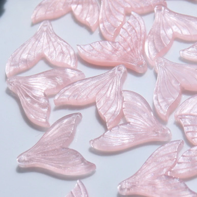 

10pcs/lot High Quality Acetic Acid Charms Acrylic Fish Tail Charm Bracelet Necklace Pendants Charms DIY Jewelry Accessories