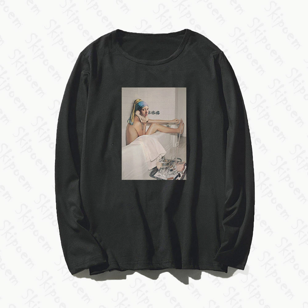 Женская футболка в скандинавском стиле с длинным рукавом | одежда