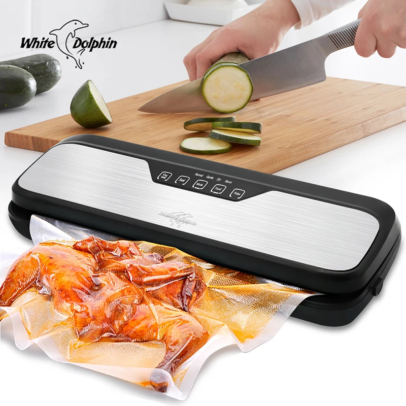 Sellador del vacío de la comida del hogar, máquina automática de envasado al vacío comercial, incluye 10 Uds. De bolsas gratis, 220V, 110V