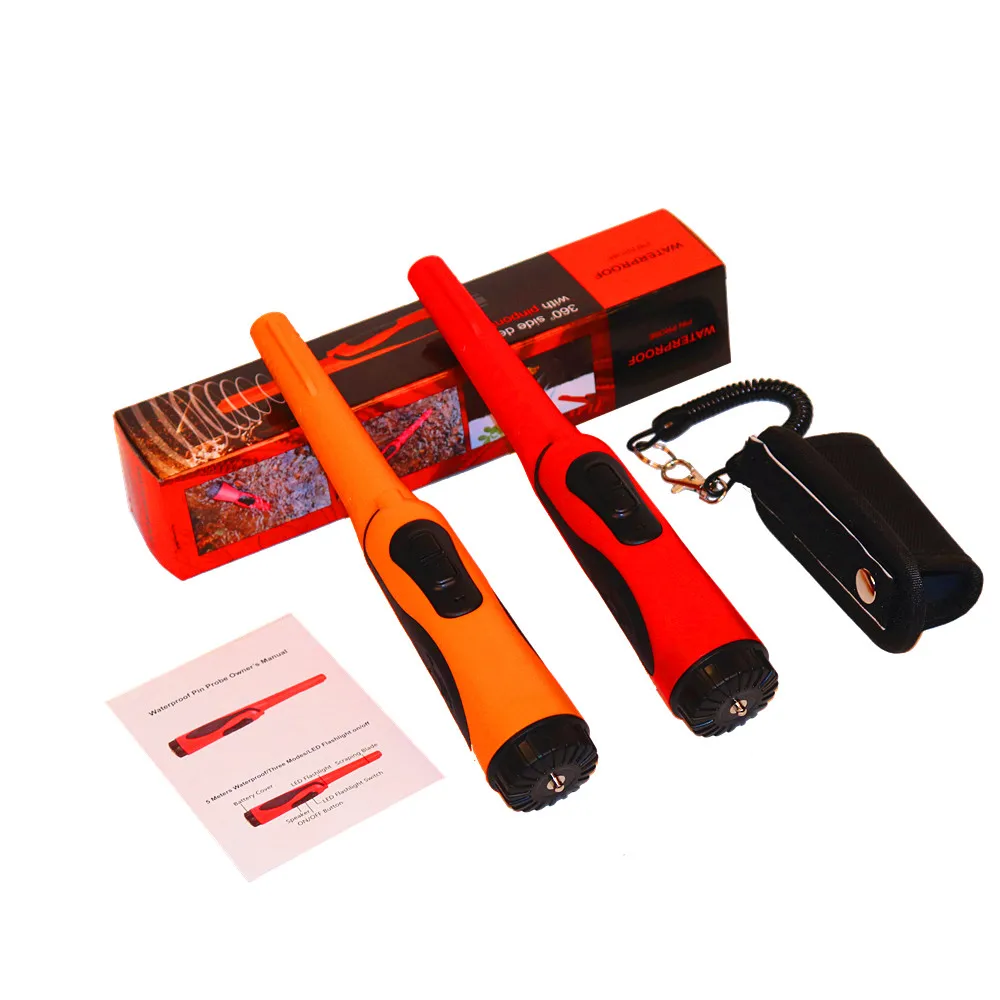 

RED and Orange Color Waterproof Pinpointing Handhedl Metal Detector High Sensitive Farther Detection Ability Three Selected Mode