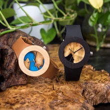 Wood Watches Men Women Universal Bamboo Watch on Promotion Wooden Leather Quartz Wristwatch часы женские Great Gift BOBO BIRD 