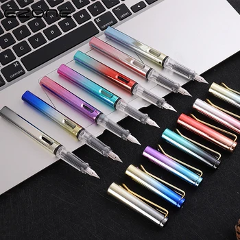 

EZONE Alternative Ink Bag Fountain Pen 0.5mm Black Ink Color Gel Pen Plastic Shell Gel Pen Students Practice Calligraphy Pen