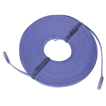 

98FT 30M CAT6 CAT 6 Flat UTP Ethernet Network Cable RJ45 Patch LAN Cord Blue