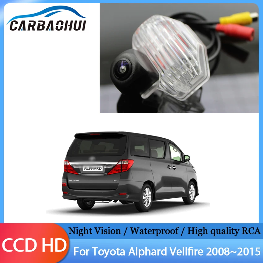 

Car Rear View Camera Waterproof High quality RCA Full HD Night Vision Backup Camera For Toyota Alphard Vellfire 2008~2015
