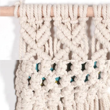 

Cotton blend Hanging Pocket Beige Magazine Holder 28*50cm New With hooks