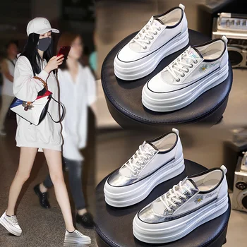 

.2020 New Women Sneakers Vulcanized Shoes Lace Up Round Toe Casual Women Shoes Fashion Women Shoes Footwear Size 35-40