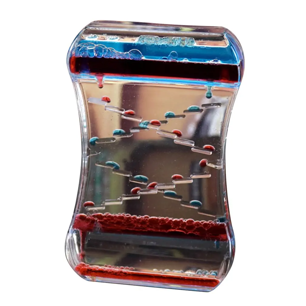 Жидкое движение Bubbler таймер сенсорная игрушка для расслабления жидкое движение таймер песочные часы плавающий цвет зигзаг движение Bubbler