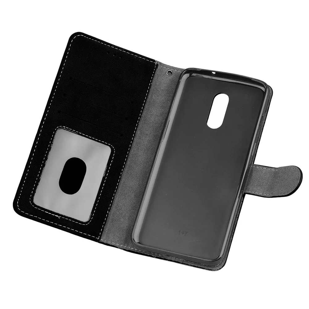Best 100pcs/lot Vintage Scrub 3 card flip wallet leather cover case for One plus 5 5T 6 7 7 Pro Oneplus 5 5 T 6 7 7 Pro shell 6