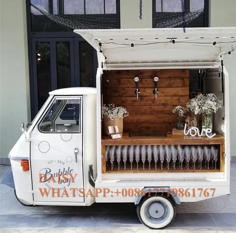 Электрический Piaggio Ape мобильный тук тележка Питание Грузовик для продажи