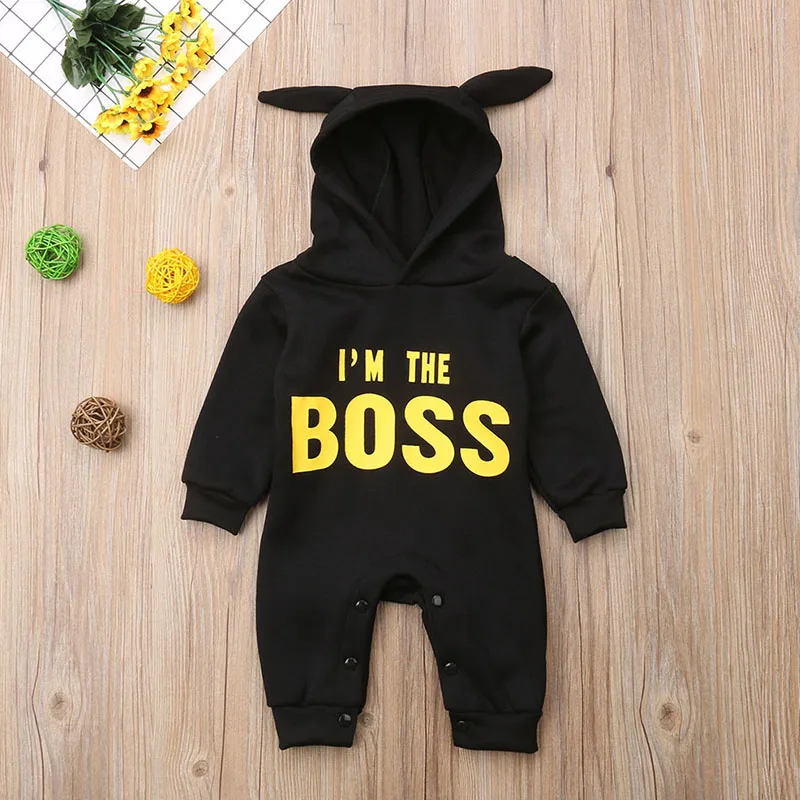 

Baby Rompers Spring Autumn Casual Jumpsuit Baby Letter Printing Long Sleeve Rompers Kids Toddler Bodysuit