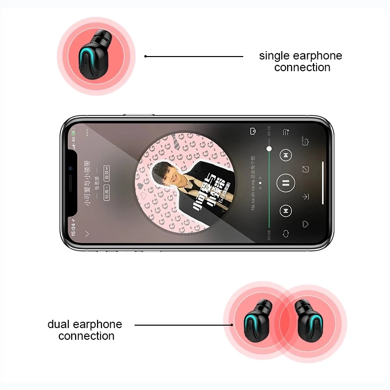 Bluetooth V5.0 наушники HD Стерео шумоподавление TWS мини беспроводные наушники IPX7 водонепроницаемые наушники с Мощный светодиодный дисплей