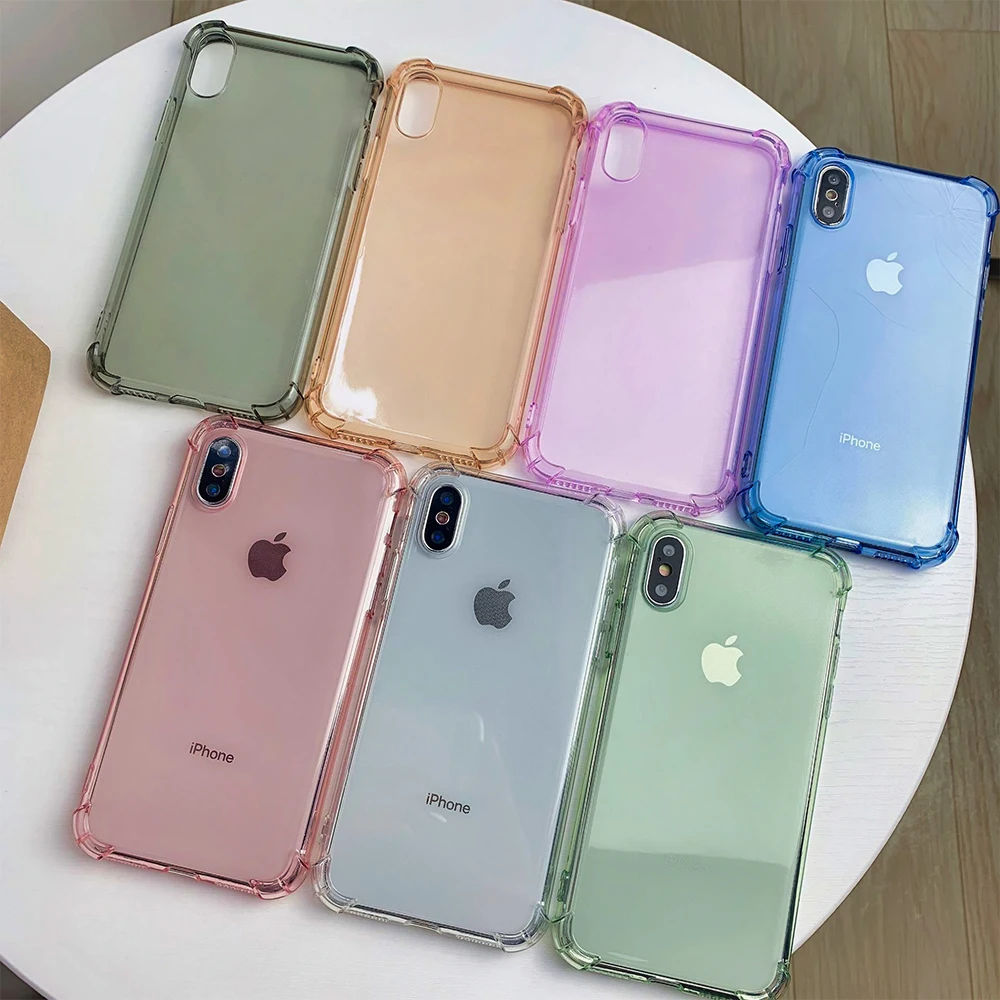 

Applicable to iPhone11 candy transparent solid color apple 11Promax airbag drop mobile phone shell tpu explosion-proof case