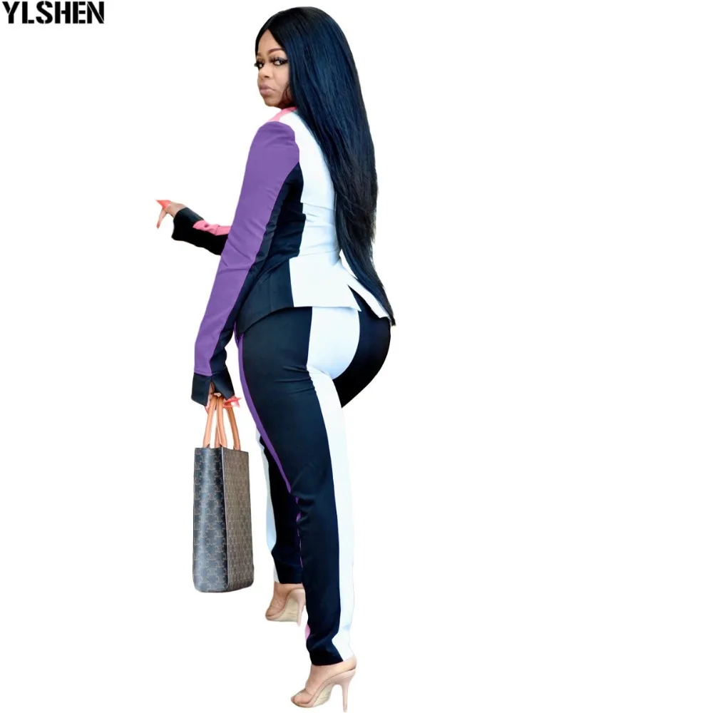 African Women Sets Print Long Sleeve Blazer Jacket Pants Suits Office Lady Elegant 2 Piece Set Business Outfits Africa Clothing 23