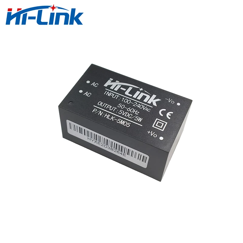 Free ship 90pcs*HLK-5M05  220V input 5W 5V 1A output AC-DC power transformer for LED light 3