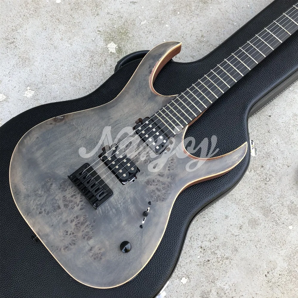 Mayones черный burst клен Топ 6 струн электрогитара, Фабрика магазин эбенового дерева гриф Твердые деревянные майоны гитары