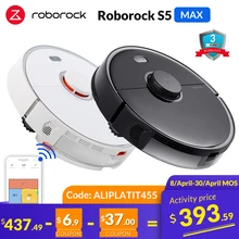 Roborock S5 Max Robot Vacuum Cleaner for Home Smart Sweeping Robotic Cleaning Mope Upgrade of Roborock S50 S55 S5 Carpet Robot