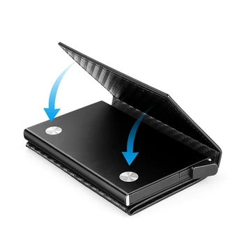 

Anti Rfid Magnet Men Wallets Carbon Fiber Card Holder Slim Wallets Money Bag Purse Male Smart Magic Black Wallet for men Walet