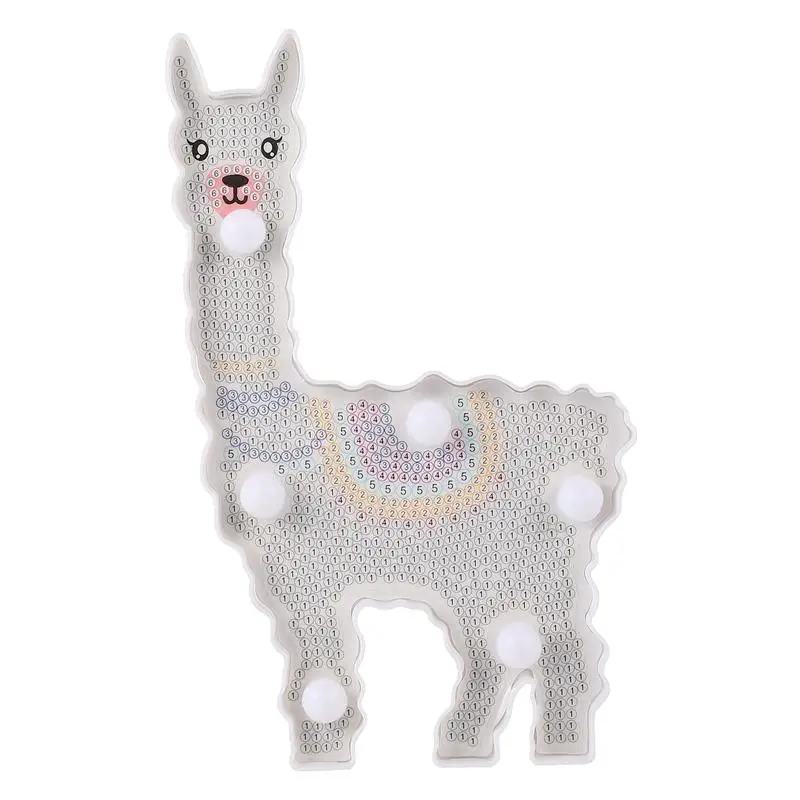 

Creative Night Light Diamond Painting DIY Alpaca Night Light Tabletop Lamp Decorative Light Diamond Painting Lamp Christmas