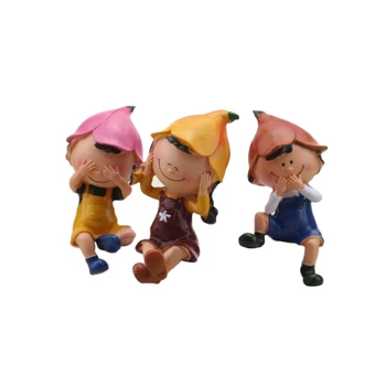 

3pcs Desktop Ornament Cartoon Resin Cute Creative Desktop Decor Furnishing Articles Table Ornaments for Home Bedroom Living Room