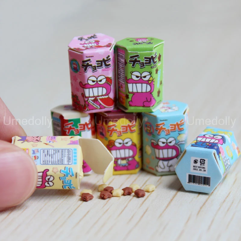 1/12 Scale Miniature Food Cookies Box Kitchen Toy For Doll BJD OB11 Girls Gift
