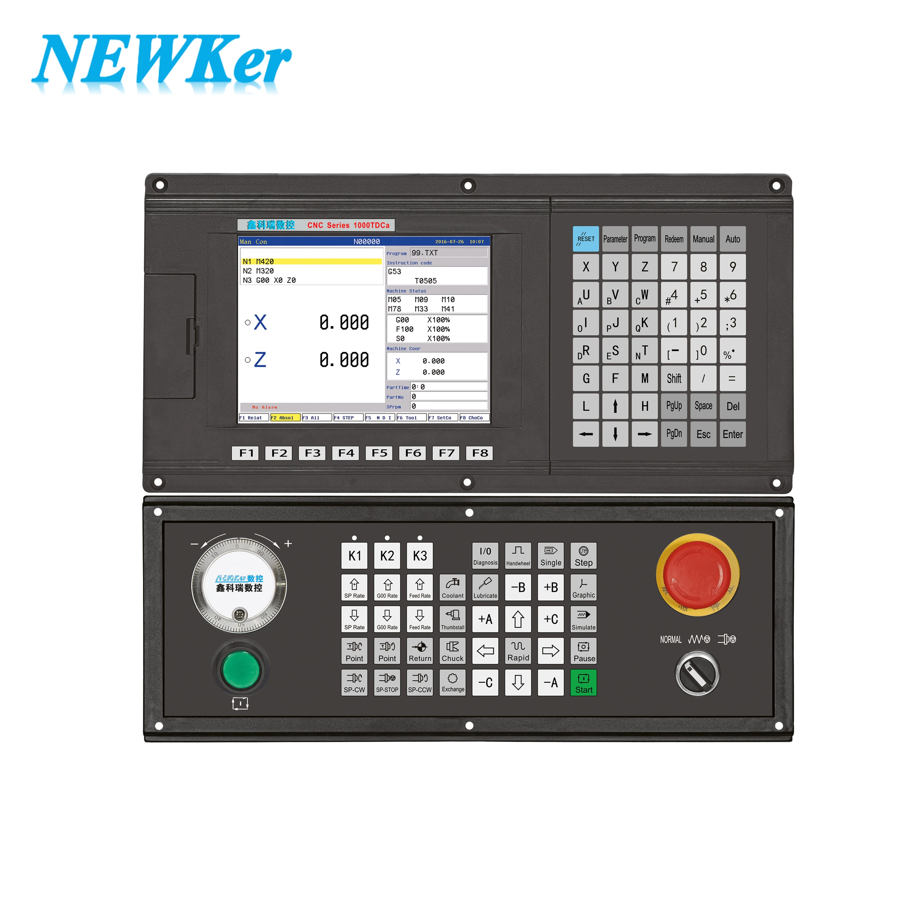 

Cheap NEWKer Auto tool exchange function NEW1000TDca-2 axis CNC Console for CNC Lathe Machine