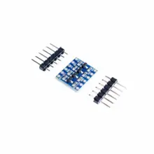 10 pçs/lote 4 canais iic i2c lógica conversor de nível bi-direcional módulo 5v a 3.3v