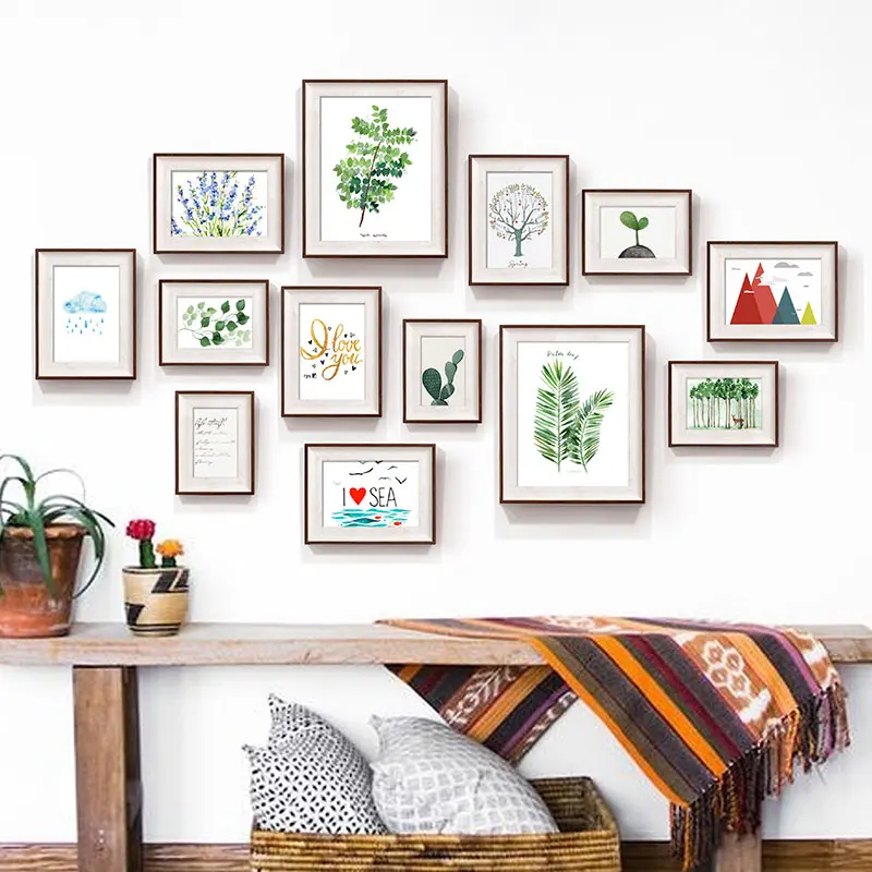 

Plant Pattern Photo Frames Set For Home Decor 13pcs/set Picture Frame Combination For Family Photoes Multifunctional Photo Frame