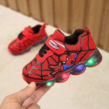 

Boys Sneaker Girls Spiderman Kids Led Shoes With Lights Sneaker 2020 Spring Autumn Shoes Children Toddler Baby Girl Shoes Tenis