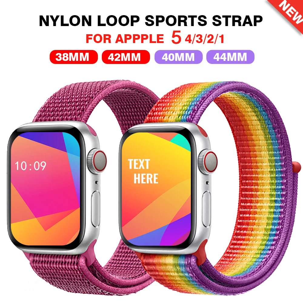 

Nylon Bracelet for Apple watch 5 Band 44mm 40mm iwatch Watchband Accessories correa pulseira Series 4 3 2 1 38mm 42mm strap