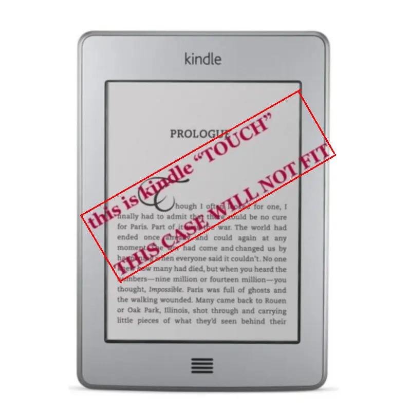 Capa de Couro para Amazon Kindle E-book Reader Não Apto para Kindle Touch 1pc - Imagem 3