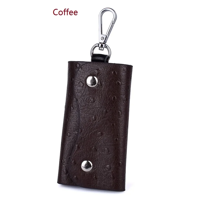 coffee Ключница, женские кошельки для ключей, модная ключница, органайзер для мужчин, Автомобильный ключ, кошелек, чехол, натуральная кожа, брелок - Цвет: coffee