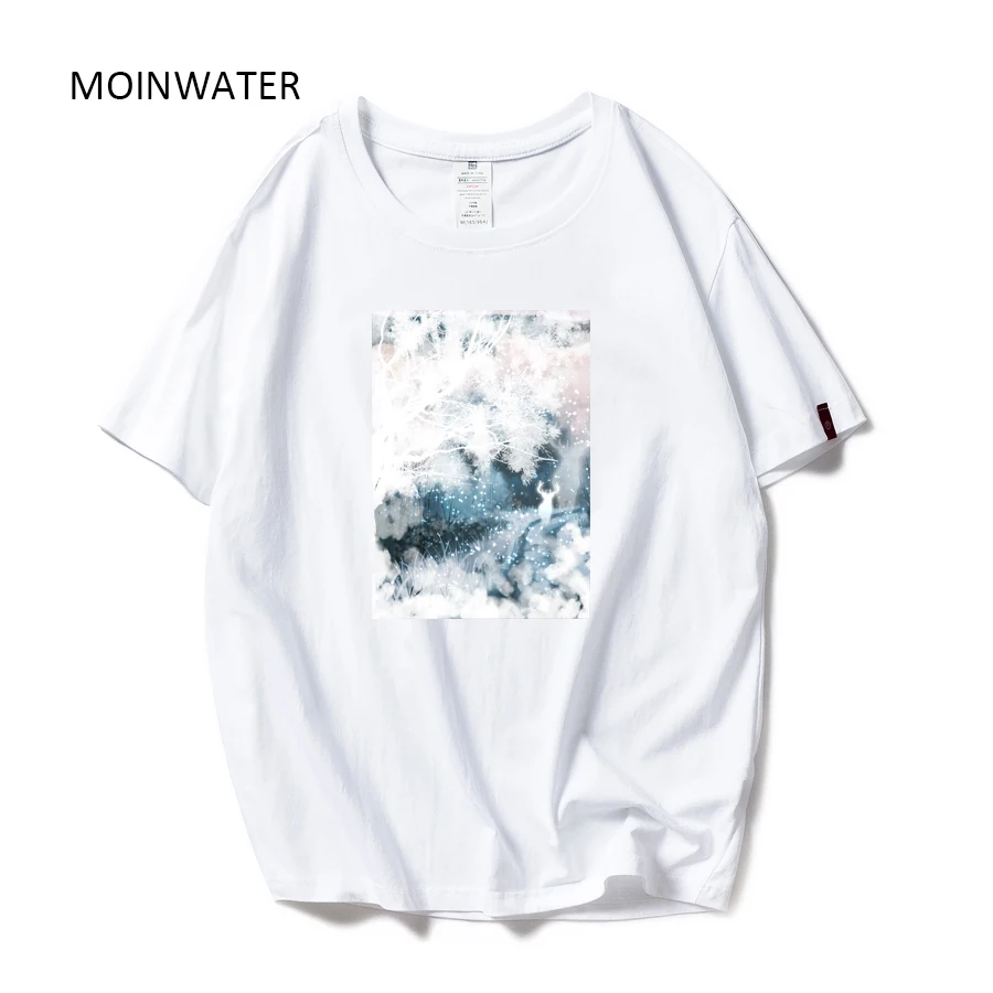 MOINWATER женские модные хлопковые футболки с рисунком женские новые хлопковые футболки с коротким рукавом женские летние топы одежда MT1962