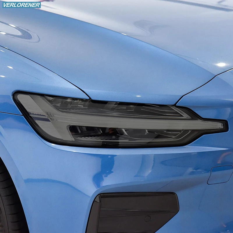 

2 шт. Защитная пленка для автомобильных фар дымчатый черный Оттенок Виниловая прозрачная ТПУ-наклейка для Volvo V60 2019 2020 2021