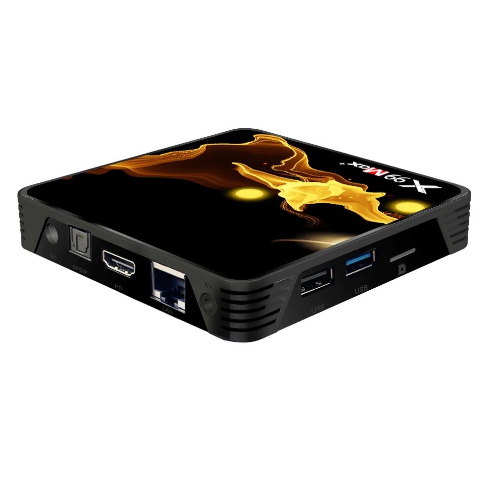 X99 MAX + Smart Android 9 0 ТВ Box Amlogic S905X3 объемом памяти 4 Гб/128 ГБ Декодер каналов кабельного